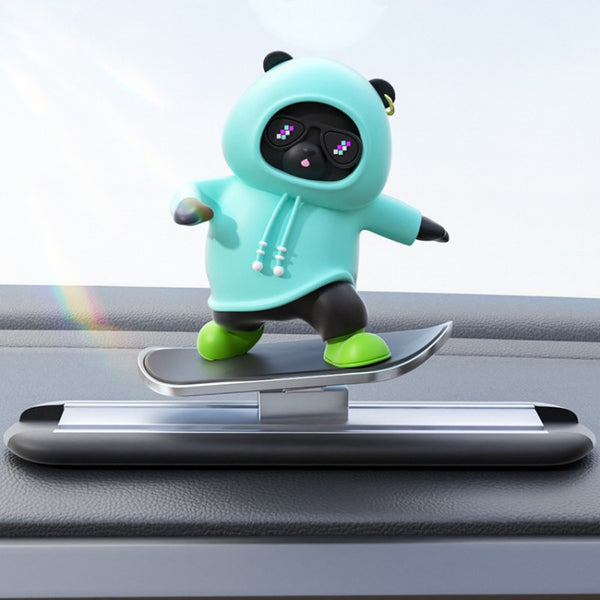 Car-Mounted Cartoon Skateboarding Bear Sliding Ornament