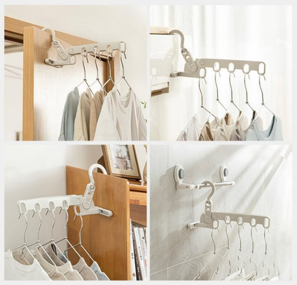 Portable Travel Five-Hole Folding Clothes Drying Rack