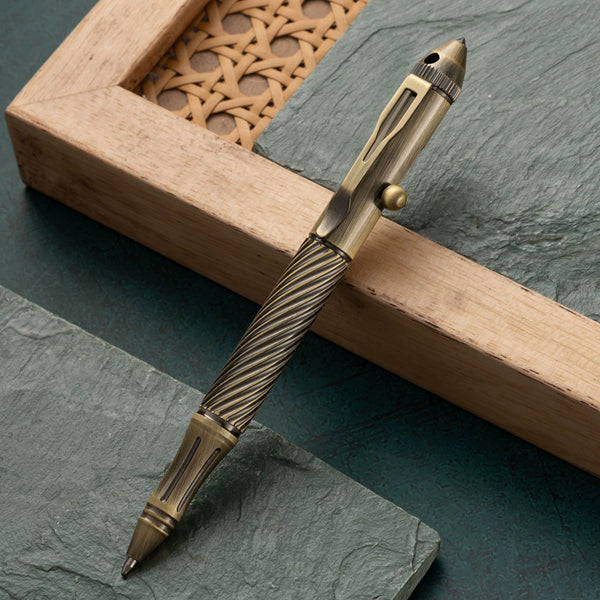 Tungsten Brass Bolt Pen: Retro Tactical EDC Masterpiece