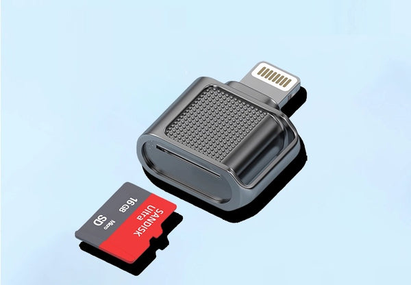 Mini Zinc TF Card Reader: Anti-Slip Apple & PC Magic