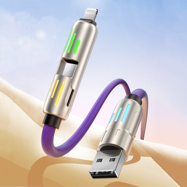 Colorful Four-In-One Multifunctional Fast Charging Data Cable