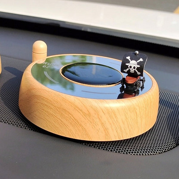 Solar-Powered Rotating Mini Car Aromatherapy Ornament