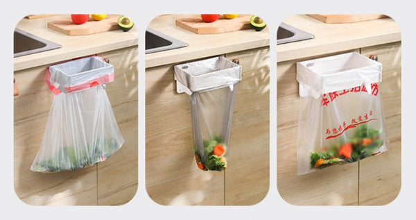 Wall-Mounted Foldable Trash Bag Holder