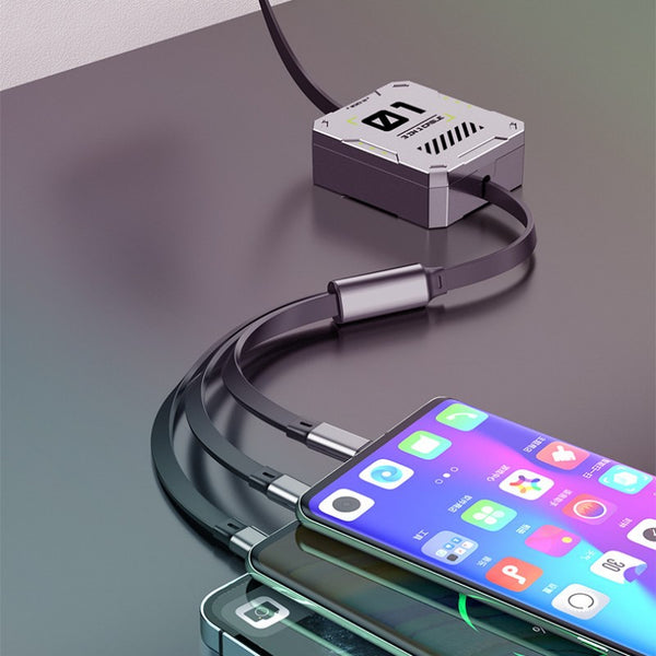Multifunctional Extendable 3-in-1 Fast Charging Data Cable – GizModern