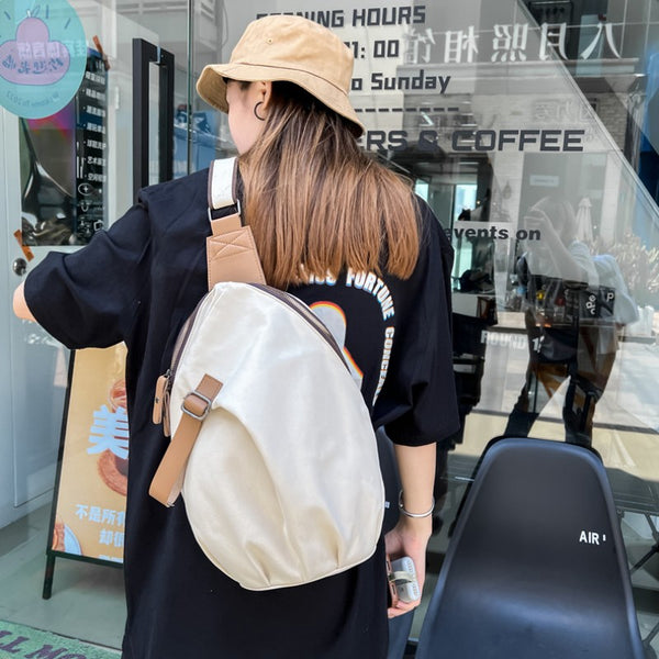 Canvas Casual Minimalist Large Capacity Single Shoulder Sling Bag