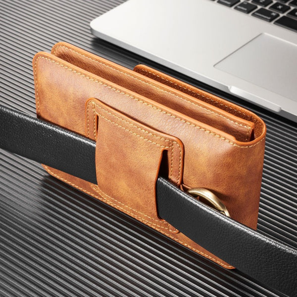 Dual-Layer Men's Phone And Card Wallet Integrated Waist Pack