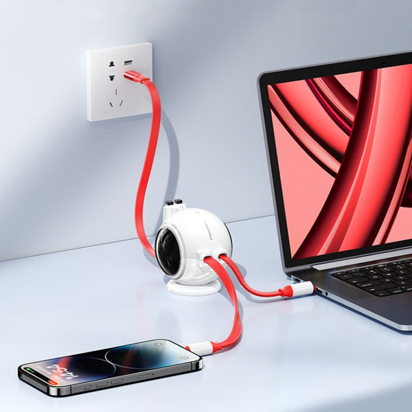 2-in-1 Retractable Super Fast Charging Data Cable