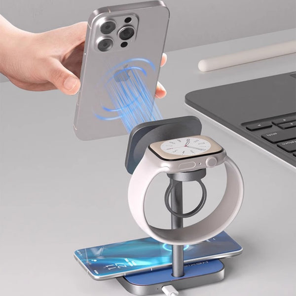 3-in-1 Basketball-Style Magnetic Wireless Charger