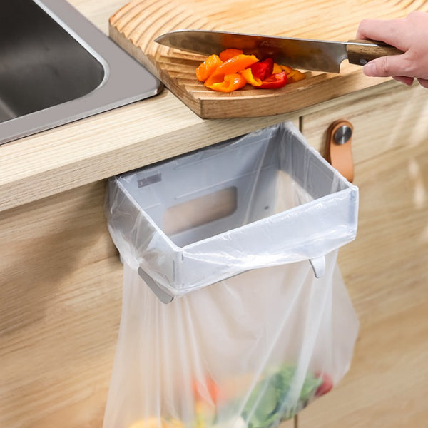 Wall-Mounted Foldable Trash Bag Holder