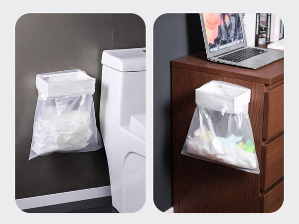 Wall-Mounted Foldable Trash Bag Holder