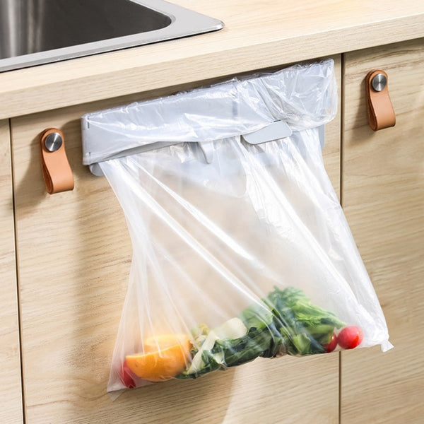 Wall-Mounted Foldable Trash Bag Holder