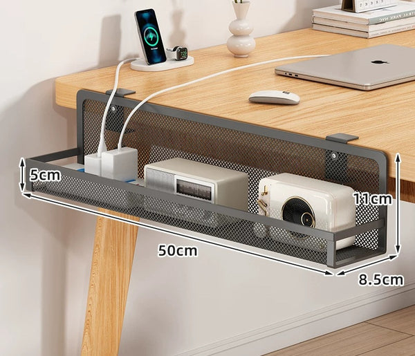 No-Drill Cable Manager | Under-Desk Power Cord Organizer Box