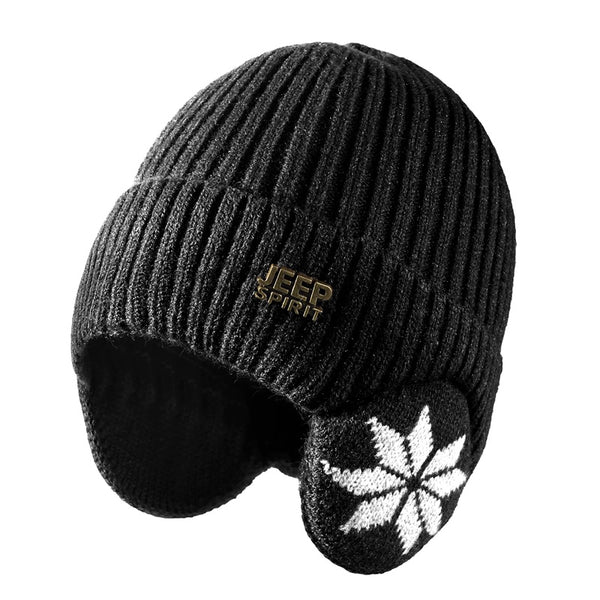 Knit Ear-Warmer Hat: Cozy Fleece-Lined Windproof Cycling Cap