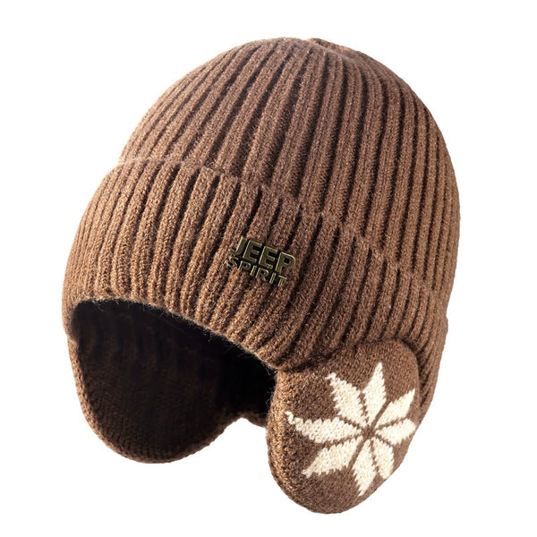 Knit Ear-Warmer Hat: Cozy Fleece-Lined Windproof Cycling Cap