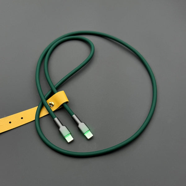 240W RGB USB-C Super-Soft Silicone Cable: Ultra-Fast Charging for iPhone 17 & More