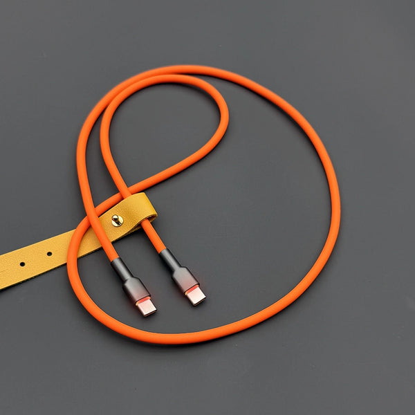 240W RGB USB-C Super-Soft Silicone Cable: Ultra-Fast Charging for iPhone 17 & More