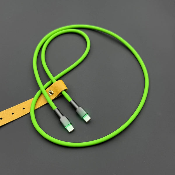 240W RGB USB-C Super-Soft Silicone Cable: Ultra-Fast Charging for iPhone 17 & More