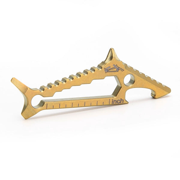 Titanium Shark EDC: Multi-Tool Bottle Opener Ruler Beast