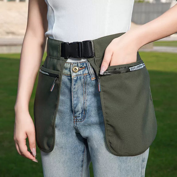 Versatile Outdoor Multi-Pocket Waist Pack: Adventure-Ready Apron for Travel, Runs & Stalls