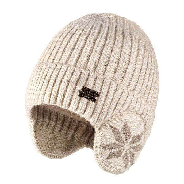 Knit Ear-Warmer Hat: Cozy Fleece-Lined Windproof Cycling Cap