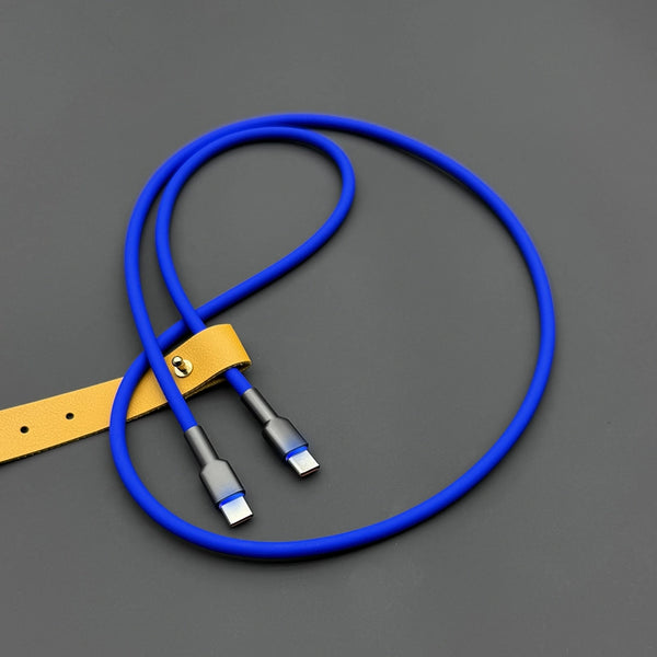 240W RGB USB-C Super-Soft Silicone Cable: Ultra-Fast Charging for iPhone 17 & More