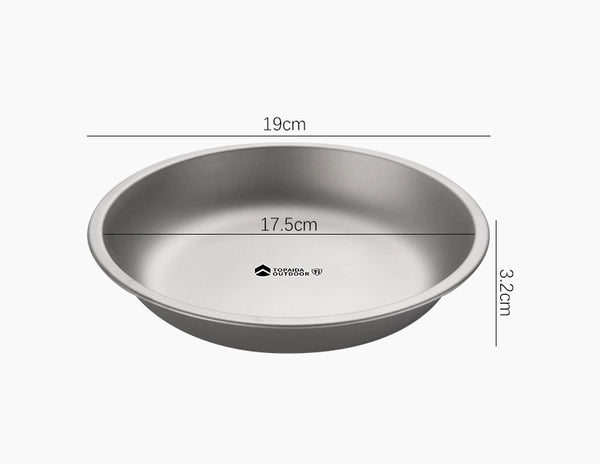 Pure Titanium Deep Dish: Seamless Camp Luxury Plate