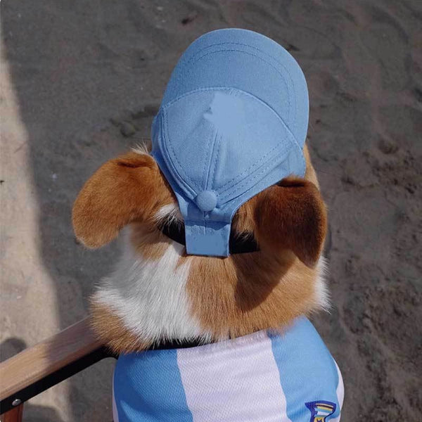 Adjustable Dog Sun Hat - Cute Ear-Out Summer Baseball Cap