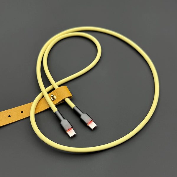 240W RGB USB-C Super-Soft Silicone Cable: Ultra-Fast Charging for iPhone 17 & More