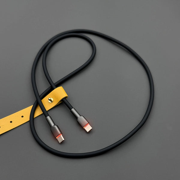 240W RGB USB-C Super-Soft Silicone Cable: Ultra-Fast Charging for iPhone 17 & More