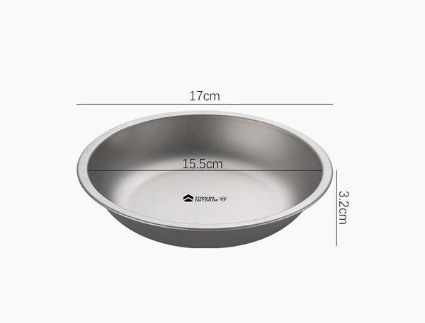 Pure Titanium Deep Dish: Seamless Camp Luxury Plate