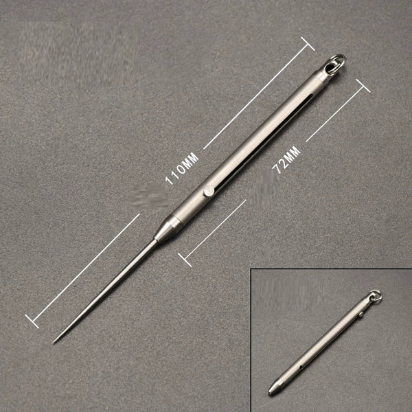 Titanium Telescopic Toothpick: Waterproof Keychain Fruit Pick