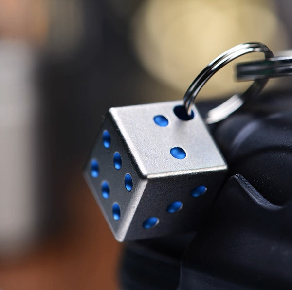 Solid Titanium Dice: Cool EDC Toy for Drinks & Games