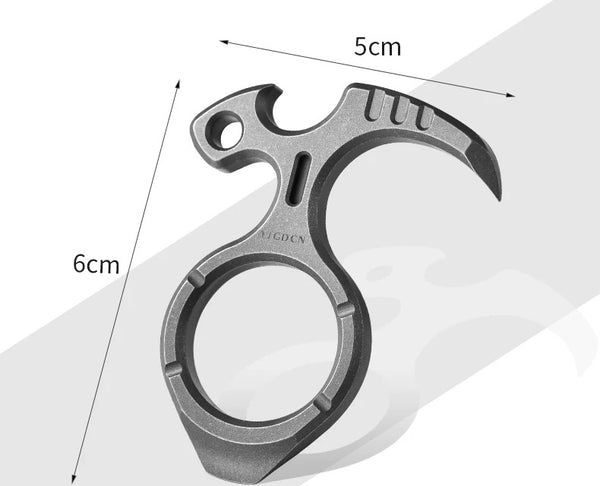 Titanium Alloy Multi-Functional EDC Fidget Ring - Bottle Opener & Stress Relief Toy