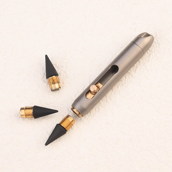 Titanium Everlasting Pen: Mini Erasable Pencil for EDC Writing