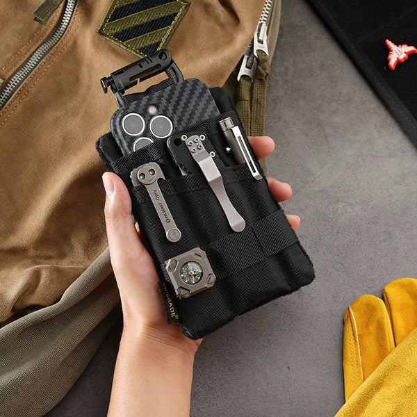 Portable EDC Tactical Waist Pack – Multi-Functional Outdoor Phone Belt Bag