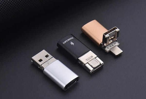 4-in-1 Magic Adapter: USB/Micro/Lightning to Type-C Hub