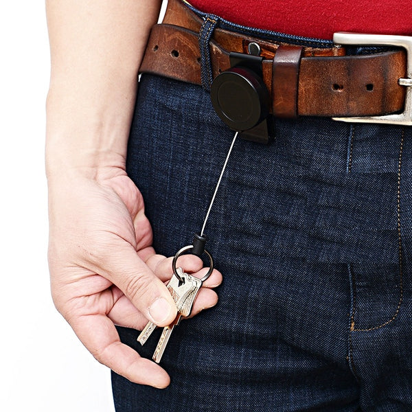 360° Spin Steel Rope Buckle: 60cm Retractable Key Hero