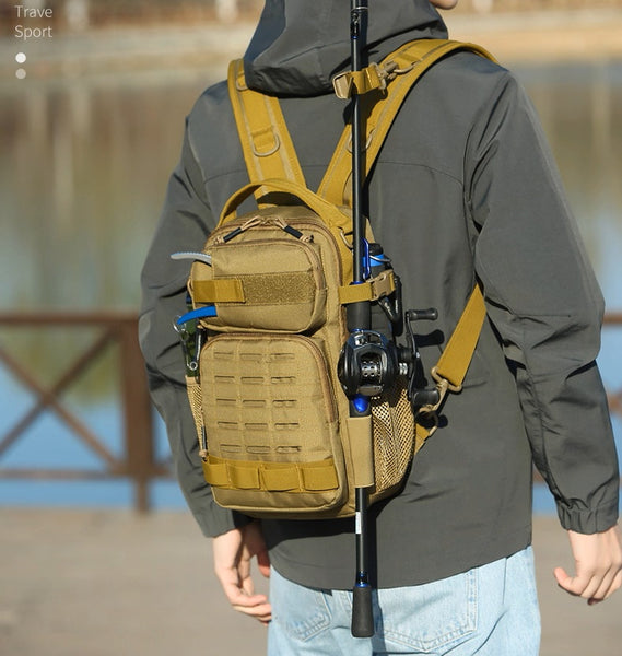 Lightweight Fishing & Cycling Backpack: Adventure-Ready Multi-Pouch Pack