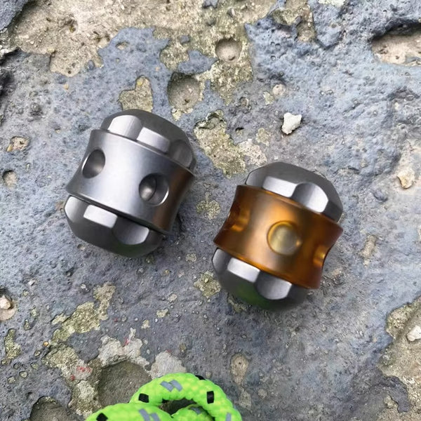 Jumbo Candy Coil Pendant: Titanium Rope Charm Delight