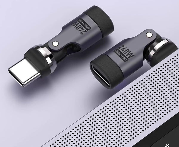 240W PD3.1 Dual Type-C 540° Rotating Connector