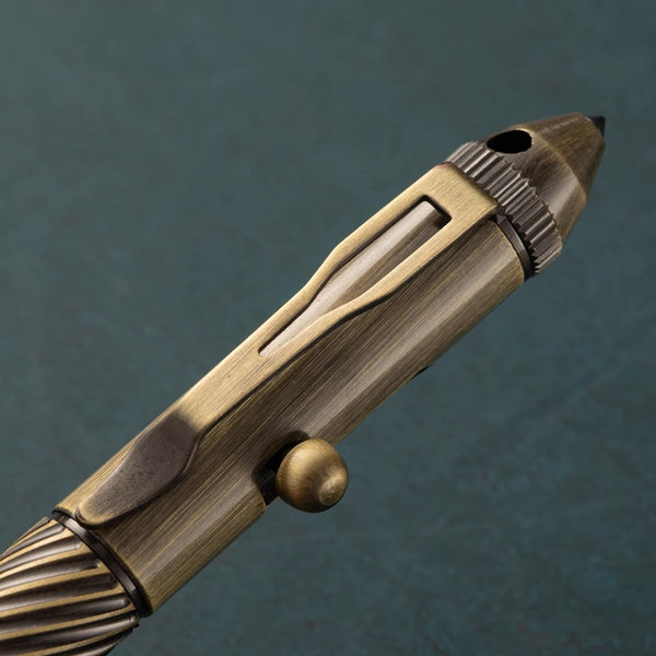 Tungsten Brass Bolt Pen: Retro Tactical EDC Masterpiece