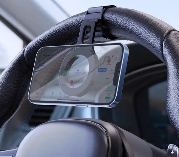UFO Magnetic Car Phone Mount – Aluminum 360° Rotating Dashboard Navigator Holder!