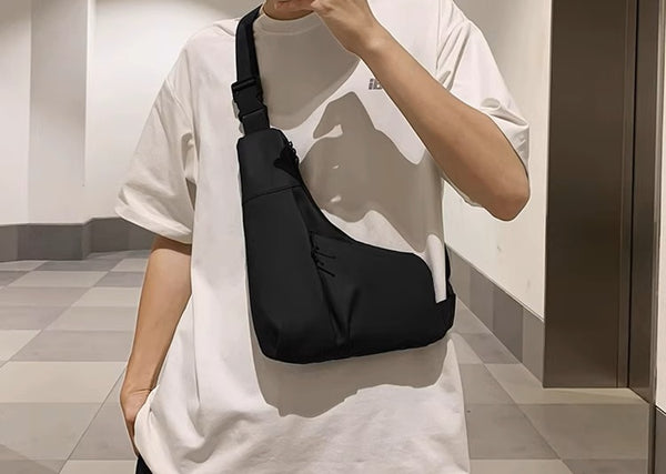 Trendy Crossbody Triangle Chest Bag with Sleek Design
