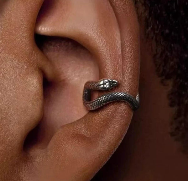 Vintage Snake Ear Clip – Non-Pierced Cartilage Earring Single Piece