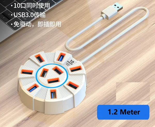 Epic 10-Port USB3.0 Hub Dock – Turbo-Charged Laptop Multiplier!