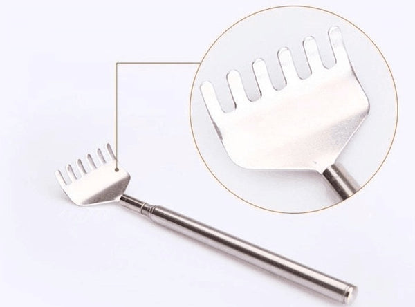 Stainless Steel Itch Scratcher: Extendable Mini Back Relief Keychain