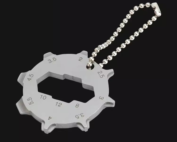 Stainless Hex Multi-Tool Keychain – Hex, Flat & Phillips All-in-One Gadget