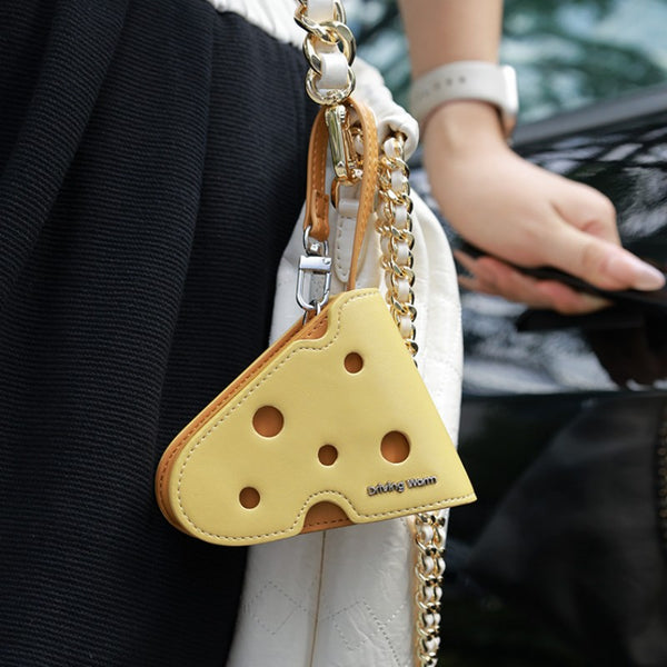 Cute Cheese Keychain Pouch