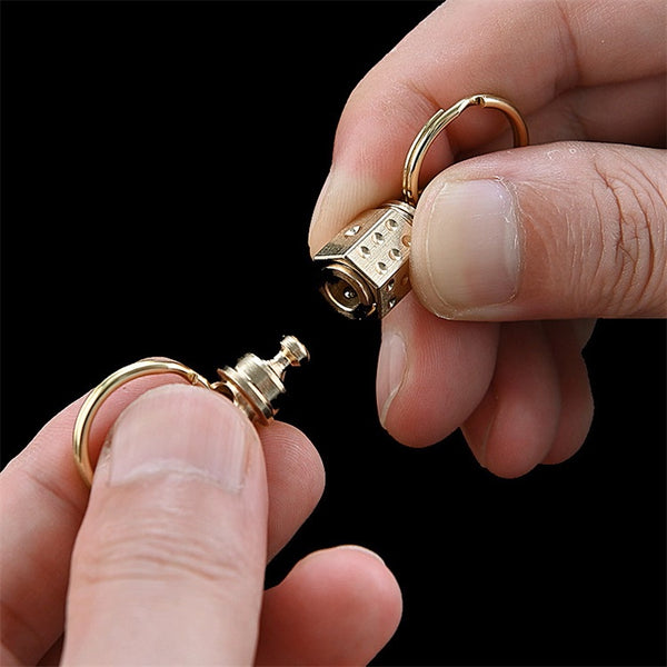 Brass Quick-Release Keychain: Mini Swivel Camping Connector Clip