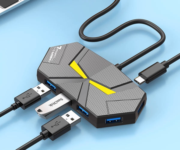 Super Cool USB3.0 HUB: 4/7-Port Fast-Charge Desktop Magic Dock